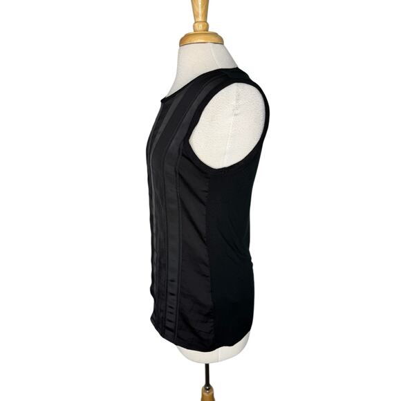 BANANA REPUBLIC Grosgrain Ribbon Sleeveless Top in Black Size Small Womens Tank - Picture 2 of 9